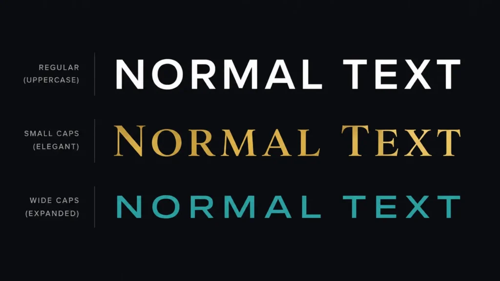 small caps text generator showing three Unicode small capital letter styles