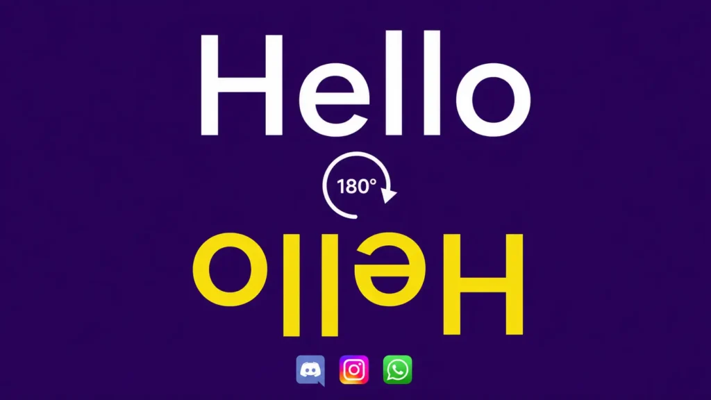 upside down text generator showing flipped Unicode characters for Instagram and Discord